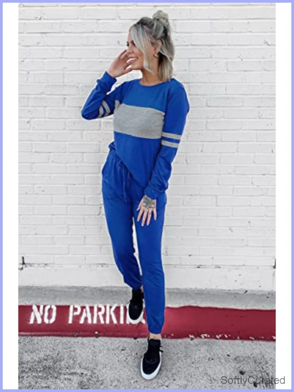 Long Sleeve Top and High Waisted Sweatpants Lounge Set
